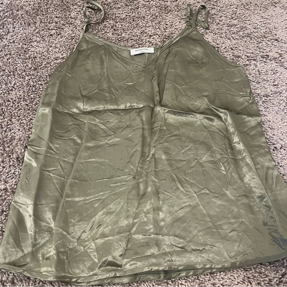 Aritzia Babaton Everly Tank Top Camisole in Sage Frost - Picture 2 of 8